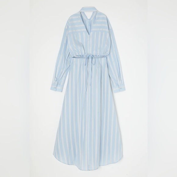 MOUSSY PENELOPE STRIPED BUTTON UP DRESS maxi‎ SIZE Small - Picture 12 of 16
